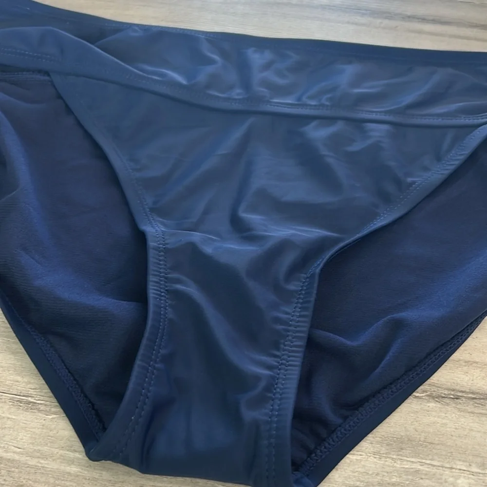 Peyton & Parker navy blue bikini swim bottoms size OX NWOT